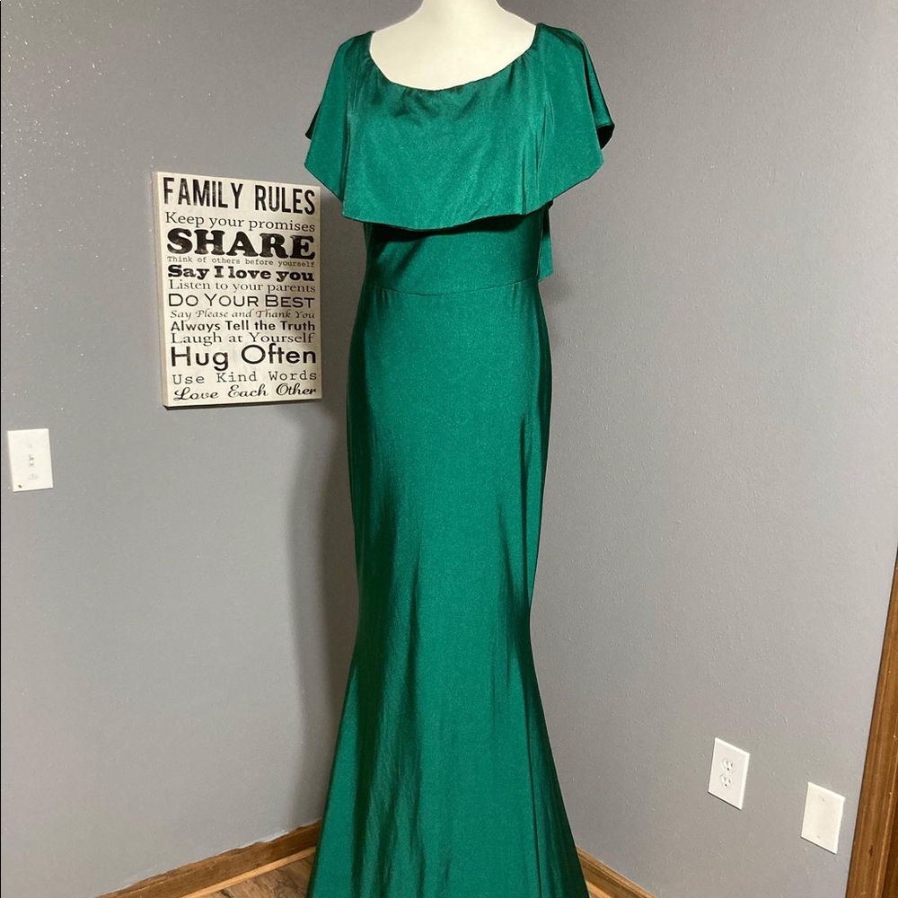 Emerald Emerald Green Off Shoulder Vintage Formal